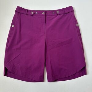 Ashworth Weather Systems Purple Outdoor Hiking Bermuda Shorts Womens Size 6